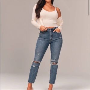 Abercrombie and Fitch curve love mom jeans